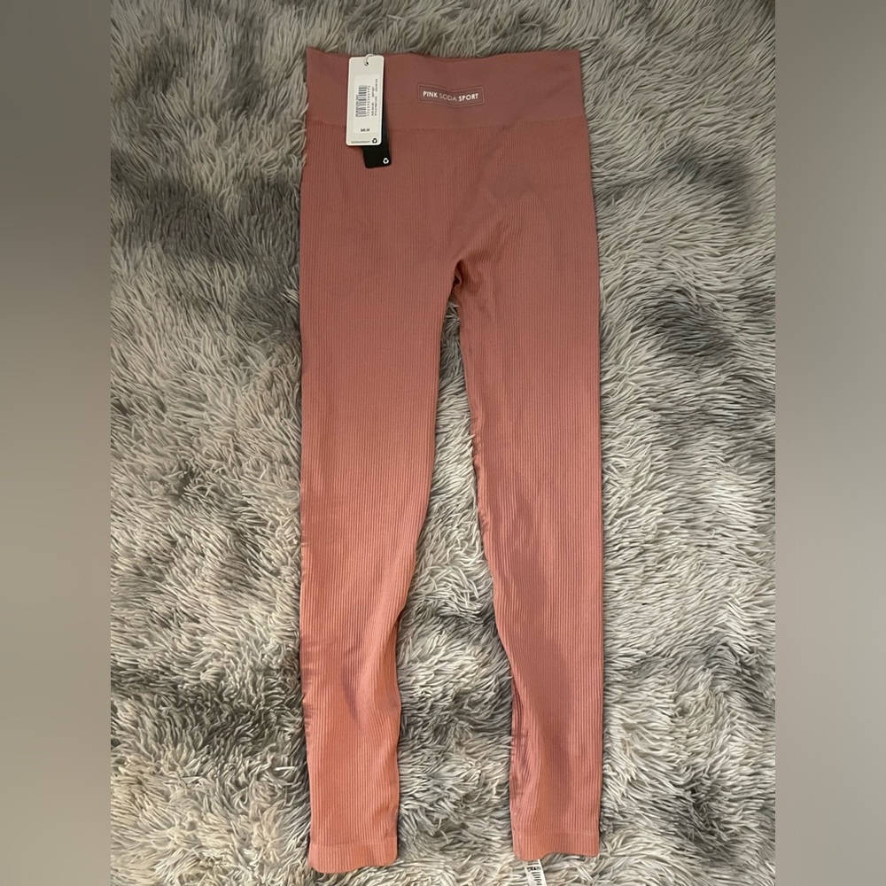 Pink Soda Sport Leggings. New with Tags. Size SM-MD.